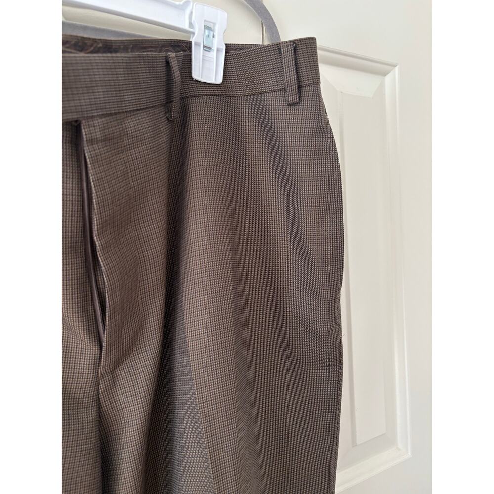 Lauren Ralph Lauren Brown Dress Pants Mens 42x32 Classic Flat Front Wool Blend - Picture 2 of 16